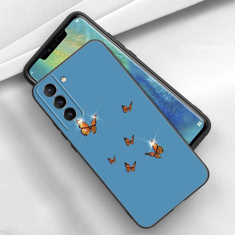 Blue Butterfly Phone Case For iPhone Samsung Galaxy Redmi Xiaomi Oppo OnePlus Note S A 7 8 9 10 11 12 13 14 20 21 22 23 53 54 Pro Max Plus Ultra