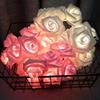 LED Rose String Lights - Foam Flower Fairy Lights for Valentine's Day, Weddings, and Ambiance Decor.