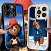Cute P-PaddingtonS Bear Phone Case for iPhone 16 17 Air 16E 15 Pro Max 14 Plus 13 12 Mini Capa Soft Shell Silicone Funda