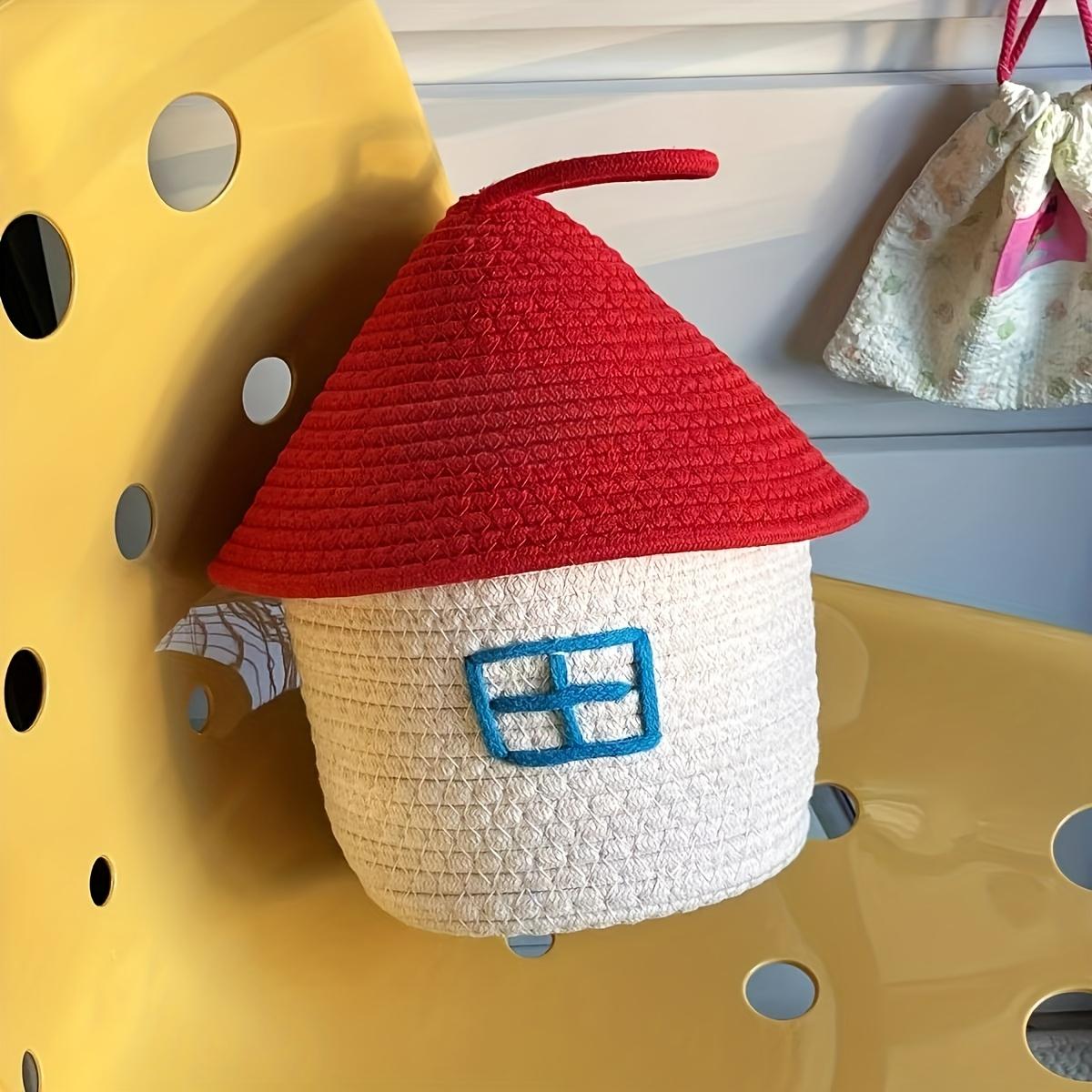 

Креативная круглая корзина из веревки от бренда Small Versatile Storage Bin, натуральная, декоративная, идеально подходит для хранения игрушек, организации дома и кухни, корзины для полок