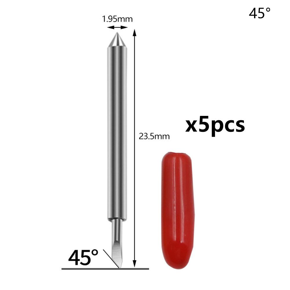 

30/45/60 Degrees Replacement Blades Set For Roland Cricut Plotter Blade Knife Cutter Blades For Power Tool Cutting Plotter 5Pcs