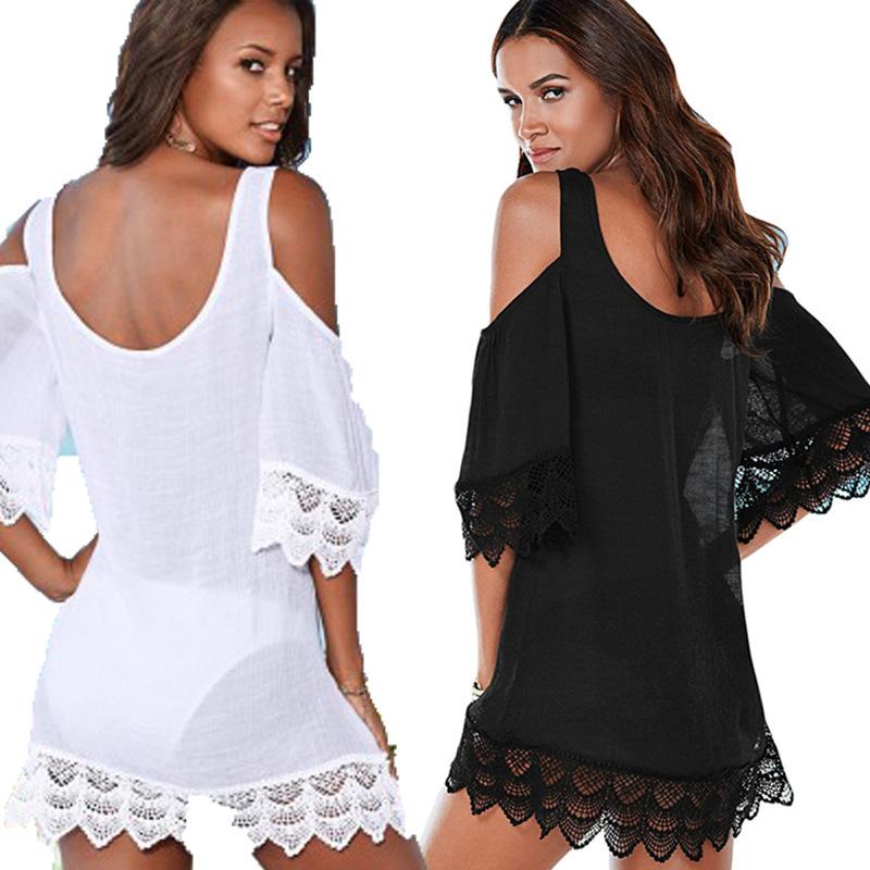 Sexy Women Lace Crochet Bathing Suit Bikini Swimwear Summer Beach Wear Dress Ladies Beachwear