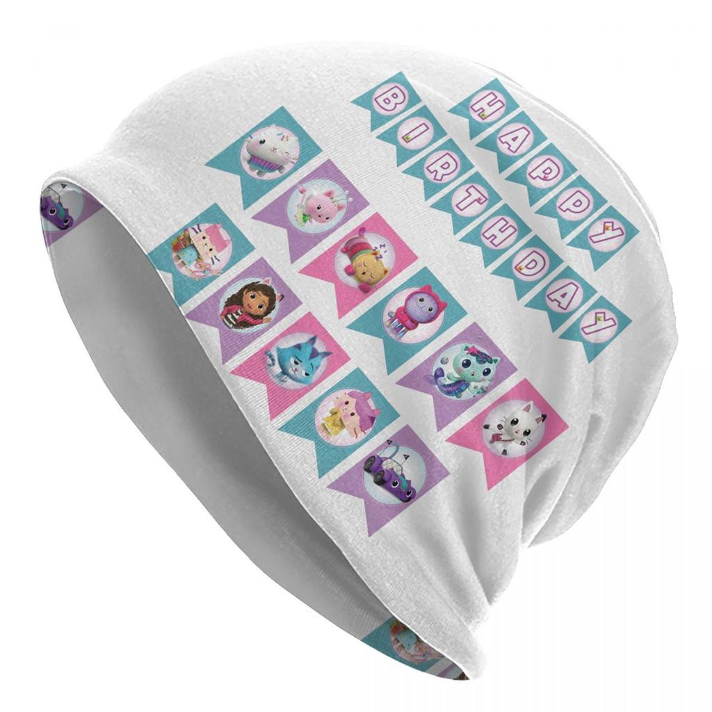 Gabbys Dollhouses Cartoon Skullies Beanies Hats Cute Fashion Unisex Outdoor Cap Warm Head Wrap Bonnet Hat