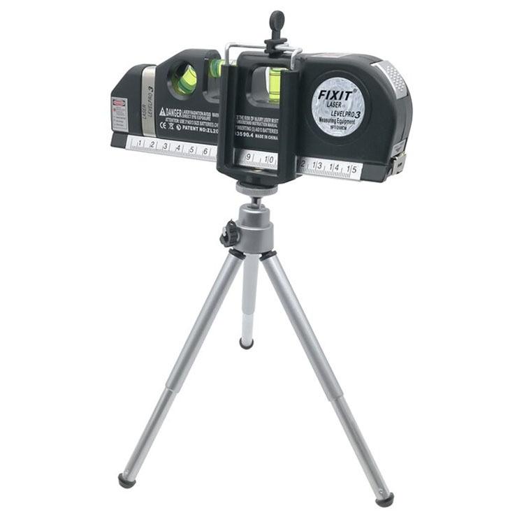 Multifunctional cross projector tape measure with stand infrared laser level
