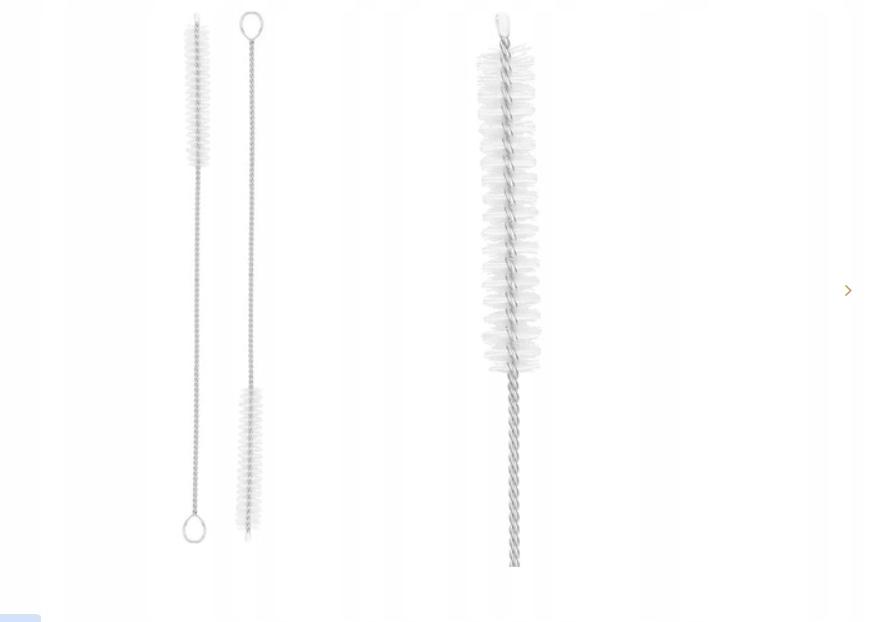 Set of 12 reusable black metal straws