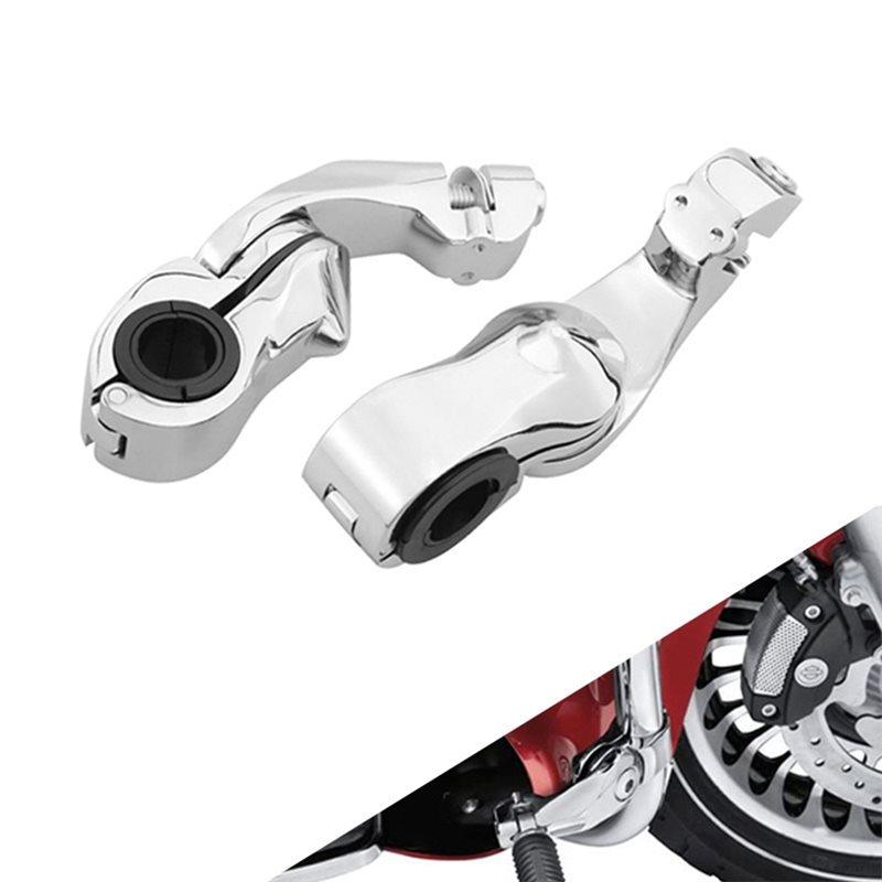For Series Racer 32Mm 1-1/4" Footpegs Connector Bracket Engine Guard Motorcycle Replacement Parts Black