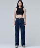 Marop 9101 Brushed High-Rise Wide Denim Pants (Dark Indigo)