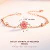 Luxury Flower Jewelry Set: Rotating Pendant Necklace, Stud Earrings & Ring - Elegant Gift for Her