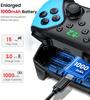 Switch 2 Controller with Macro Back Sleep Wake 1000mAh High Gyro Pro Controller for Switch Red Blue Function, Buttons, Function, Wireless, Capacity,