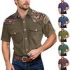 Men'S Fashionable Lapel And Shoulder Length Short Sleeved Casual Top