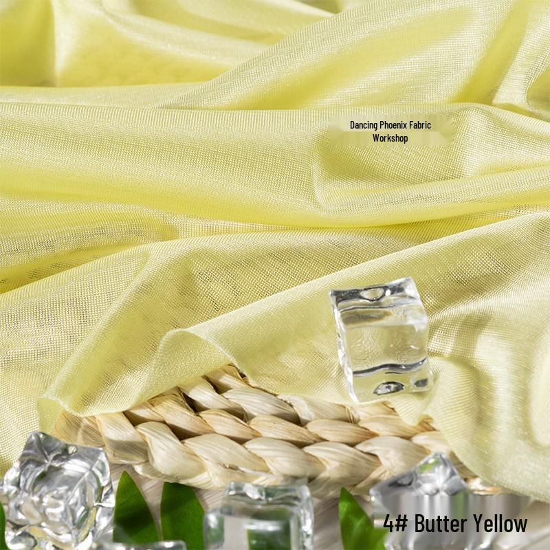 40D Warp-Knitted High-Elasticity Luster Chiffon Lining - Silky, Breathable Fabric for Dresses