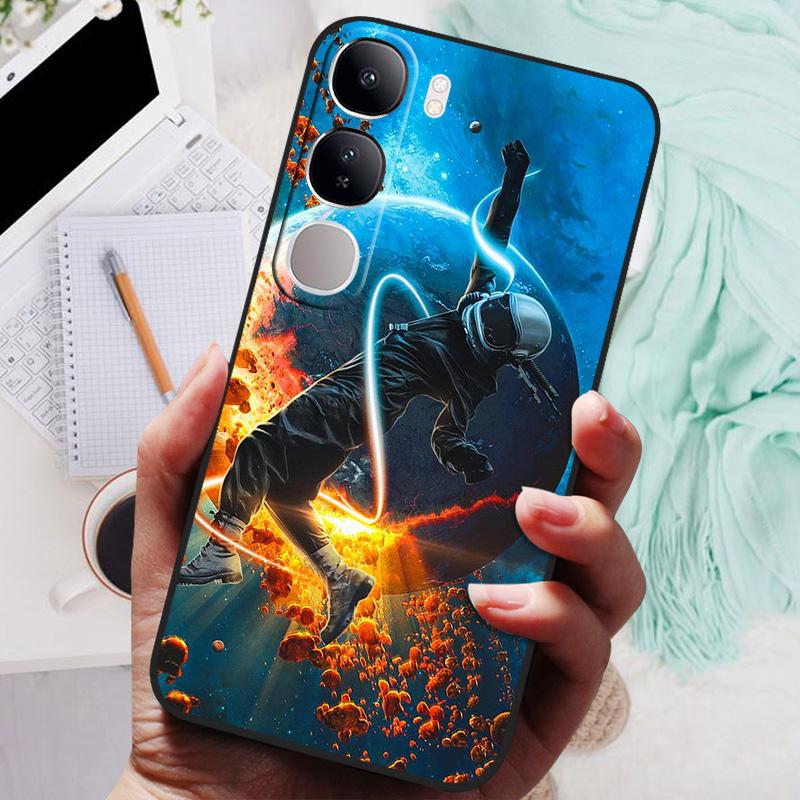 Vivo V40 Lite IDN V40SE Y200 Y300 Telefon Kılıfı Arka Kapak Moda Çiçek Kelebek Yumuşak TPU Kılıflar Vivo V 40 Lite V40 SE İçin