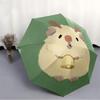 1pc Reindeer HamsterAutomatic Open/close Folding Umbrella, Compact Portable Travel Umbrella, Perfect Birthday/Holiday, Cute Umbrella y003