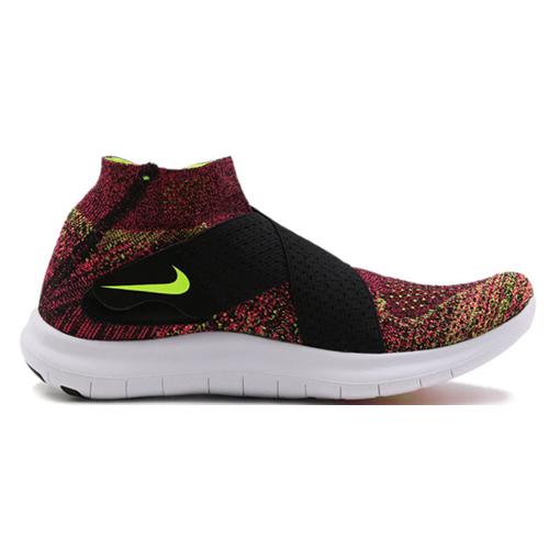 New Nike Free Rn Motion Fk 2017 'Black Volt Racer Pink' Women's 880846-004
