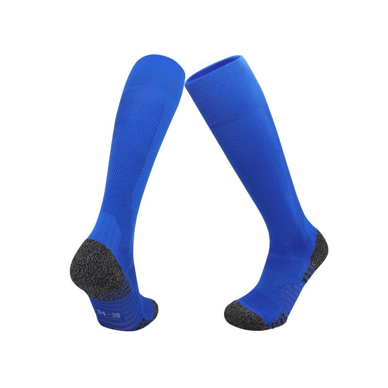 

World Cup Pro Football Moisture-Wicking, Non-Slip, Shock-Absorbing Long Tube Training Socks Small (Shoe Size 28-33) синій