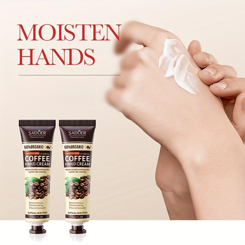 Kaffee Handcreme Hellt auf Spendet Feuchtigkeit Schützt Farbe Anti-Trocken Langanhaltend Feuchtigkeitsspendend Erfrischend Nicht Fettend Tragbar Haut
