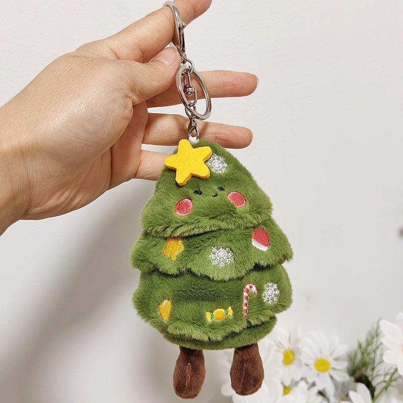 Christmas Limited Christmas Tree Snowman Plush Doll Pendant Bag Pendant Doll Keychain For Friends New Year Gifts