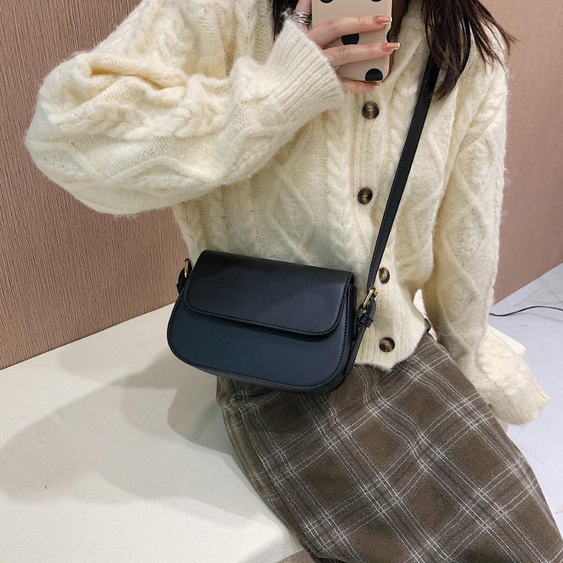 New Fashion Casual Small Square Bag Women's Solid Color Versatile Shoulder Messenger Bag