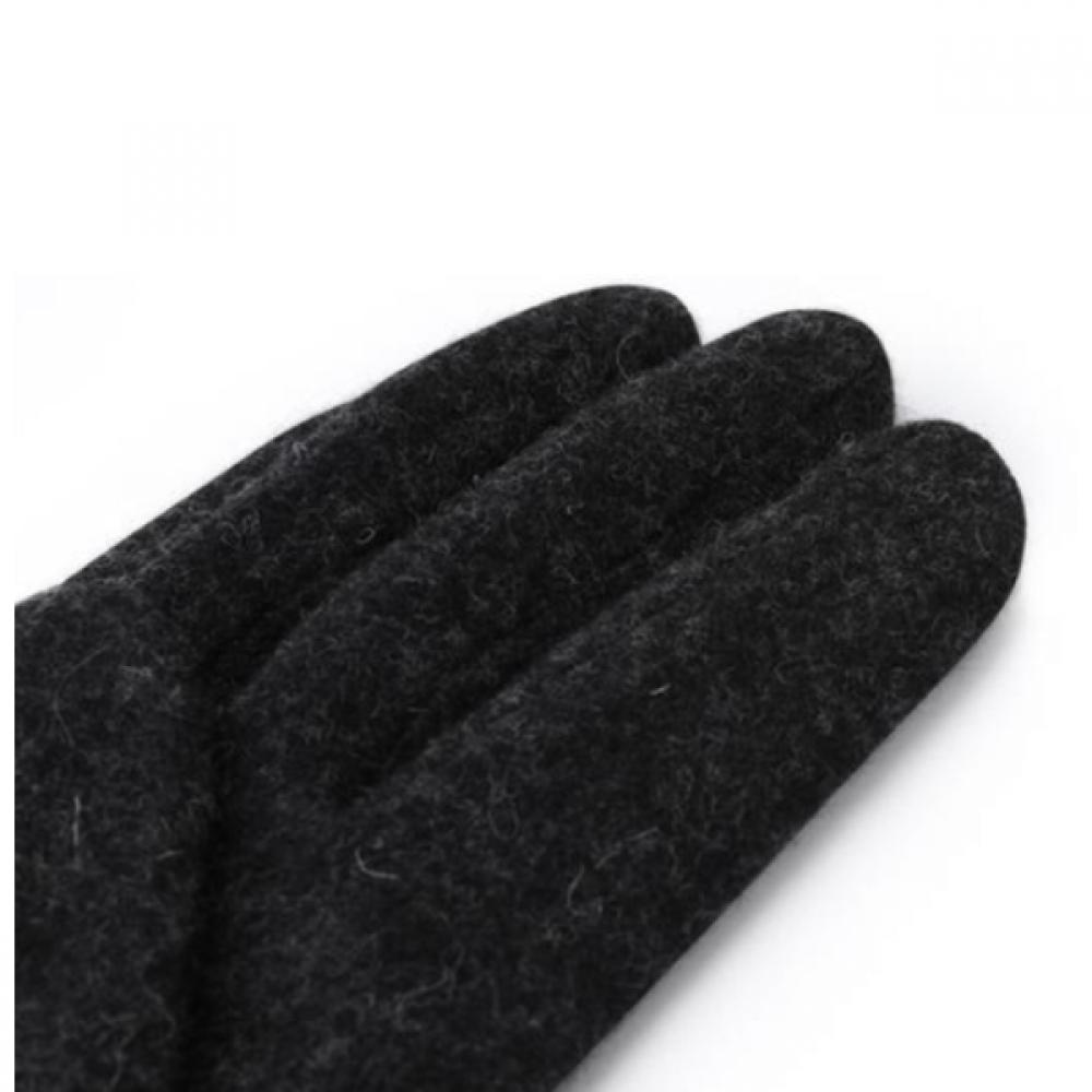 Daks Women S Dark Grey Wool gloveS Dd Ribbon Dcgv9f208g3
