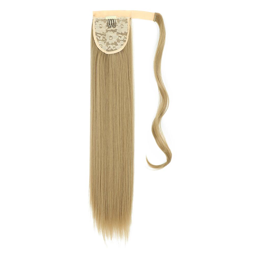MISS WIG Women's Silky Straight Synthetic Clip In Drawstring Ponytail Hairpieces for Women Hair Extension