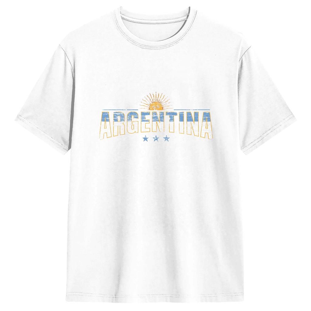 Unisex Tshirts Argentina Flag Creative Cotton Tee Shirt Short Sleeve T Shirt Crew Neck Clothes Plus Size