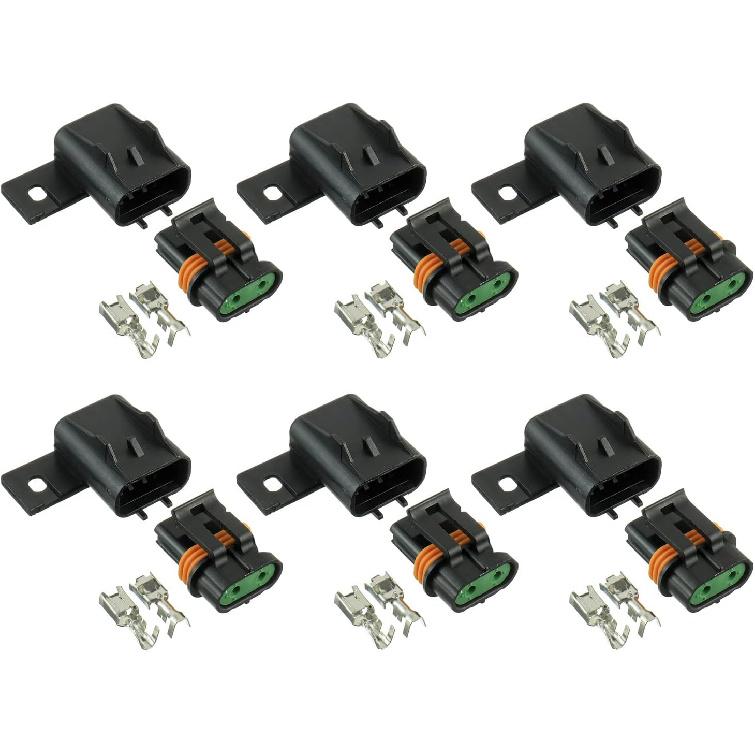 BOJACK Waterproof Sealed ATO ATC Fuse Holder Assembly Splice Existing Wire Kit For ATO ATC Fuses (Pack Of 6)