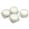 4Pcs Cream Jar Diamond Look Cosmetic Refillable Bottle Outdoor Travel Camping Plastic Compact Makeup Empty Container