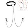 1Pc Nipple Ring With Choker Necklace Punk Style Long Chain Nipple Barbell Piercing Jewelry