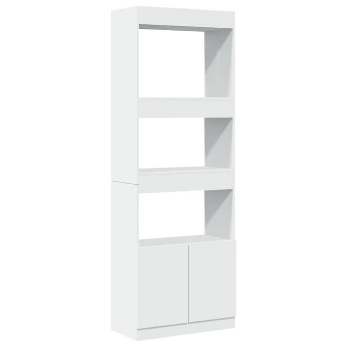 VidaXL High Buffet 63x33x180 Cm White Engineered Wood, Bookcase, Modern Bookcase, Bookshelf, 3309600