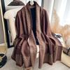 Fashion Imitation Cashmere Elegant Scarf Shawl Dual-Purpose Shawl Korean Spring And Summer Classic Warm Gold Thread Scarf Women