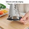 Grater Labor-saving Comfortable Grip Non-slip Rubber Bottom Manual Stainless Steel Cone Cheese Grater with Handle Home Supply