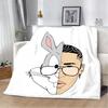 Yo Perreo Sola Bad Bunny Bedruckte Decke Picknickdecken Warme Decke Weiche und Bequeme Decke Haus Reise Geburtstagsgeschenk