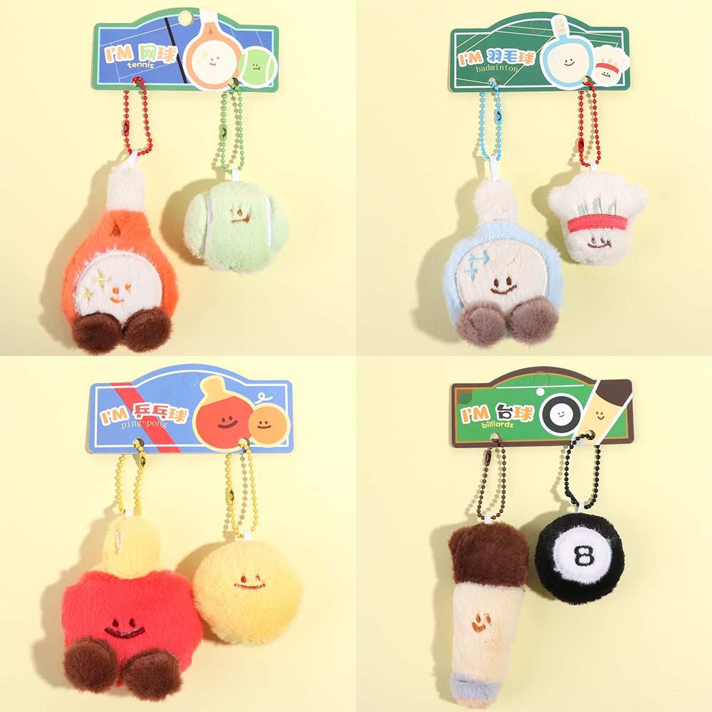 

Plushies Racket Plush Pendant Billiards Badminton Plush Doll New Year Gift Style B
