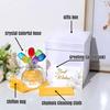 Crystal Flower Colorful Rose Love Home Decor Crystal Flower Figurines Table Decor for Wife Mom Women Mothers Day Valentines