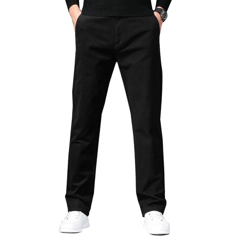Yalu Men's Business Casual Straight Fit Stretch Trousers