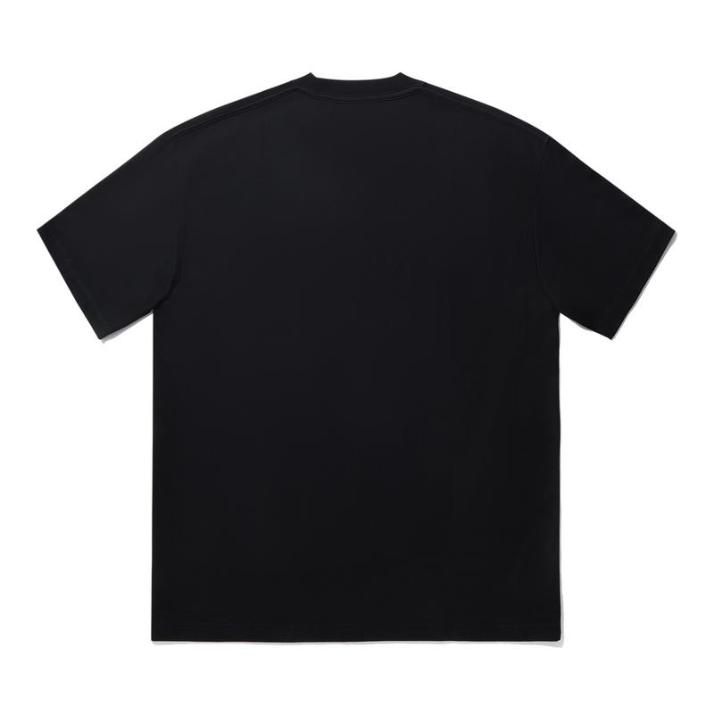 Li Ning X Billionaire Boys Club Collaboration Skateboard Series Letter Print Comfortable Loose Short Sleeve T-Shirt Men Tops Black AHSUC09-3