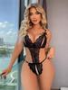 European & American Backless Lingerie Bodysuit Sexy Uniform Set