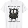 Ça va Je vais bien Hibou Drôle Amoureux des Oiseaux Unisexe Adultes & Enfants Humour Hibou Sarcastique T-shirt