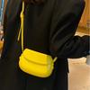 Korean Style Flap Crossbody Bags PU Leather Versatile Saddle Bag Candy Color Shell Bag  Girls