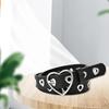 Buckle Decoration Belt Fashion Heart-Shaped Eyelet Hollow Girl Jeans Shorts Porous