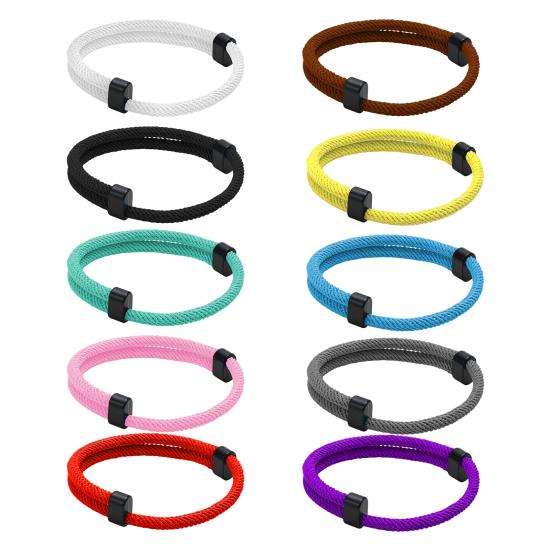 Herren Seilarmband Verstellbares Geflochtenes Seilarmband Lässiges Einfarbiges Schnurarmband Freundschaftsarmband Geschenk für Freund Bruder