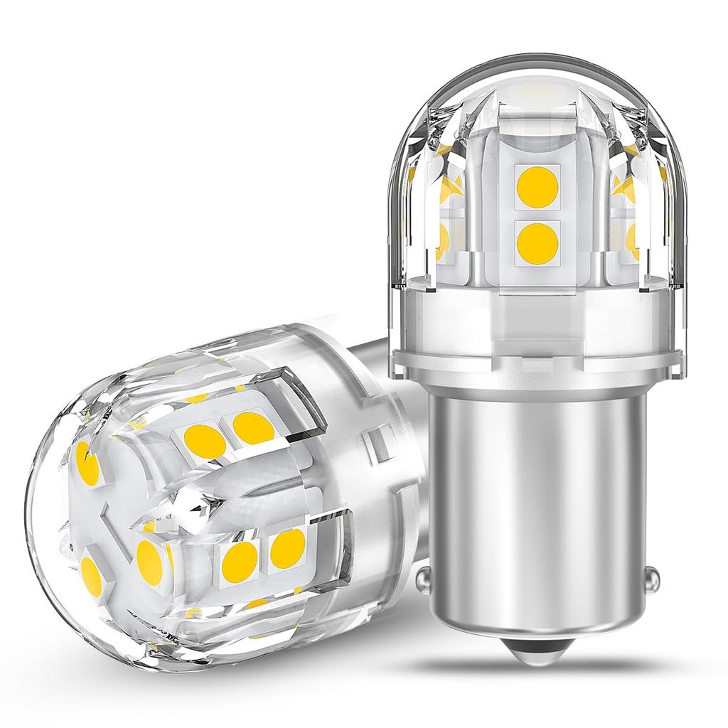 For 12V-24V Cars, S25 Single Bulb LED White Explosive Back