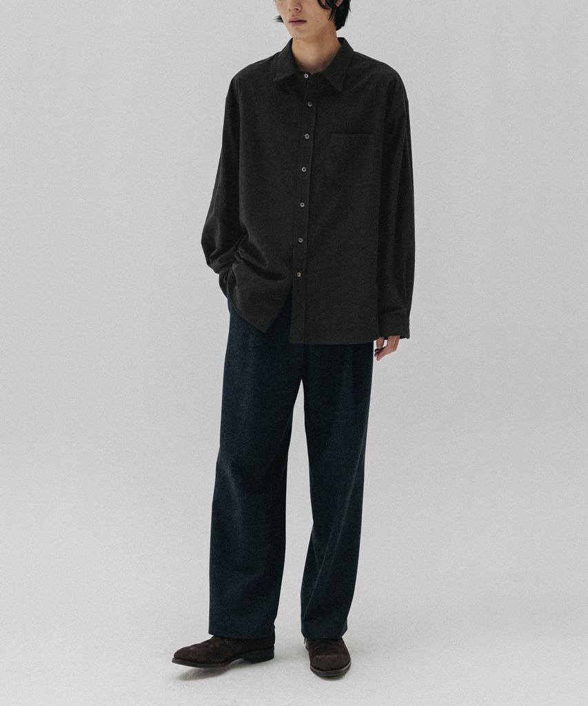 BLANKROOM Tactile Shirt_Melange Charcoal