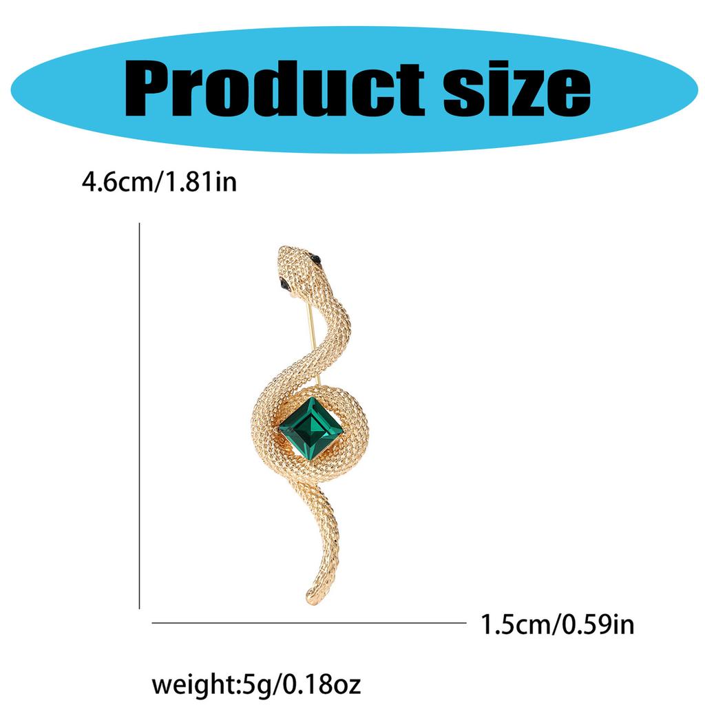 Legierung Strass Schlange Brosche Simulation Kristall Tier Anstecknadel für Damen und Herren Modeschmuck Bekleidungszubehör