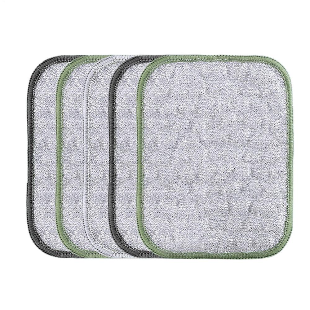 

Wire Washing Cloth for Dishes No Scratch Dishcloth 5 Pieces Reusable Wire Dishwashing Rag for Cookware Oven Sink Tableware Fruit светло-серый
