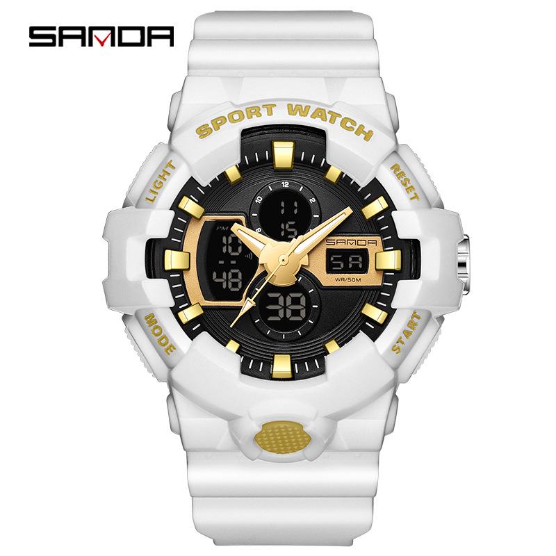 Sanda Luminous Unisex Multifunctional Casual Electronic Watch