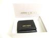 Authentic Jimmy Choo Metal Logo Black Leather Trifold Wallet Compact Wallet NAIMA #a789  Refurbished