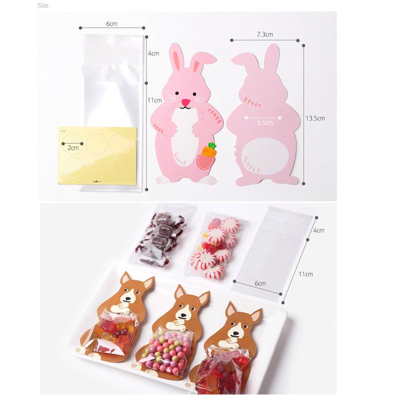 Sáček na sušenky na pečení zvířat Párty dárky Mini bonboniéra Svatební dekorace 10 ks Candy Bar Narozeninová párty