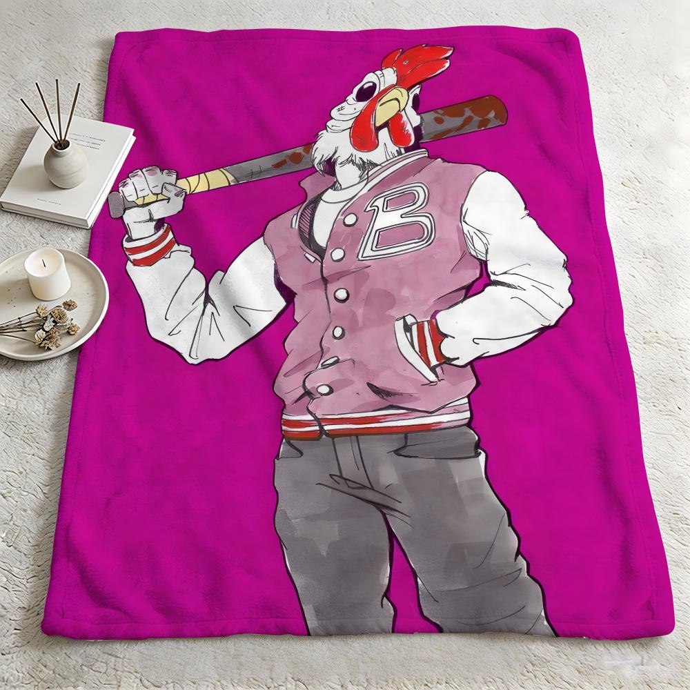 Game H-Line Miami-I Throw Warm Soft Flannel Blanket, Multi-Use For Sofa Bed Camping Travel Nap