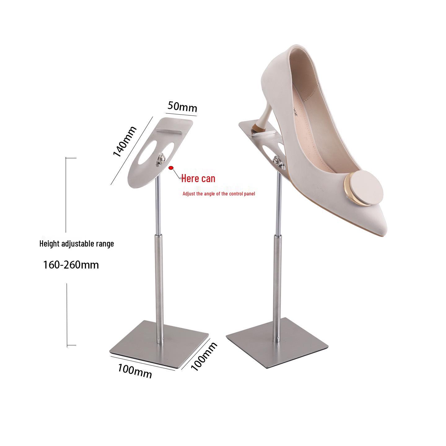 Adjustable Stainless Steel Handbag Display Stand with Gas Spring